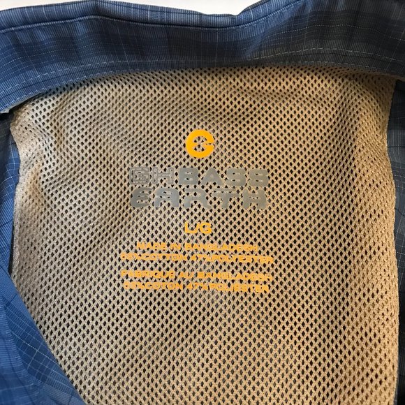 GH Bass Earth Blue Plaid Short Sleeve Two Pocket Men's Shirt Large - Picture 13 of 16